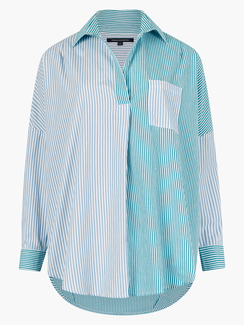 Rhodes Poplin Popover Stripe Shirt