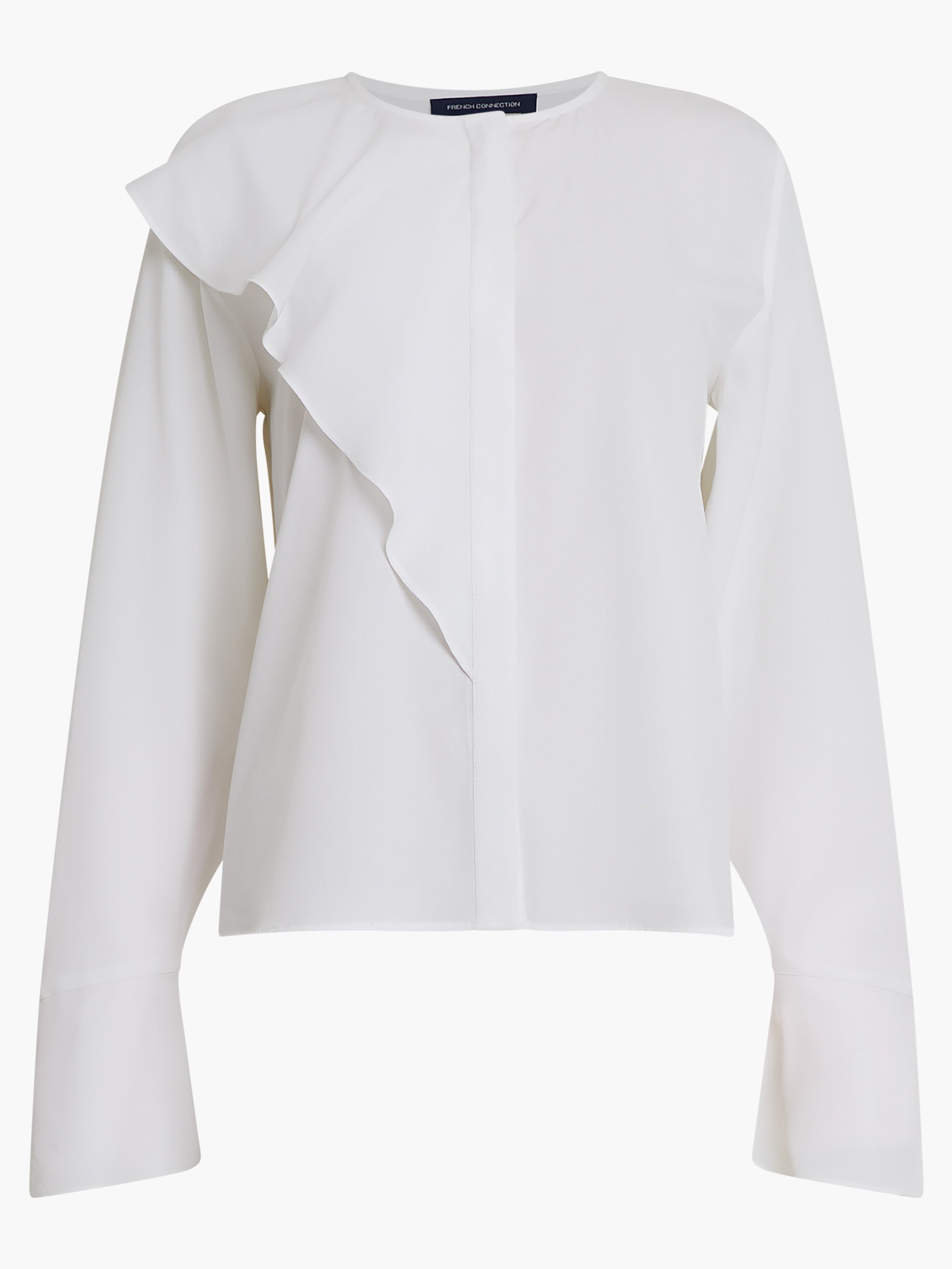 Crepe Light Recycled Asymmetric Frill Shirt