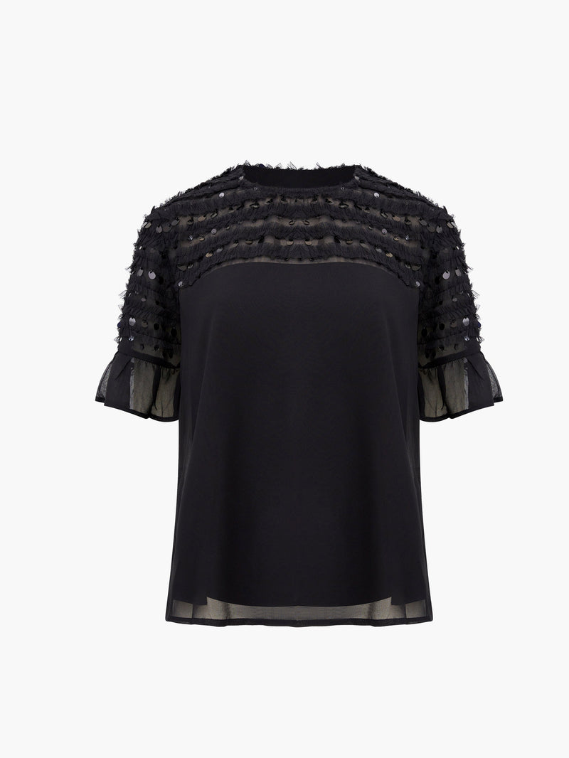 Carina Embellished Top | French Connection EU