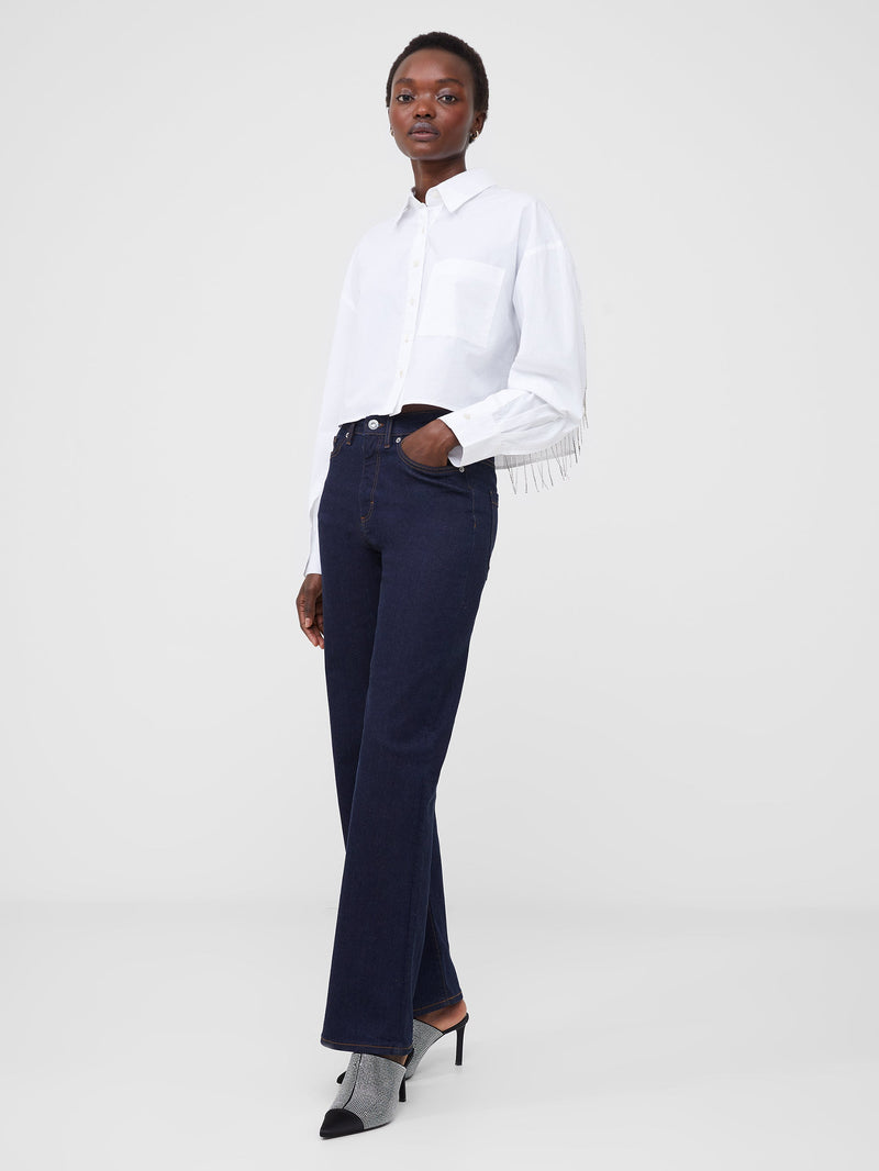 Crystal Alissa Cropped Cotton Shirt