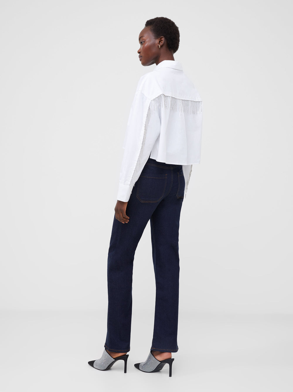 Crystal Alissa Cropped Cotton Shirt | French Connection EU