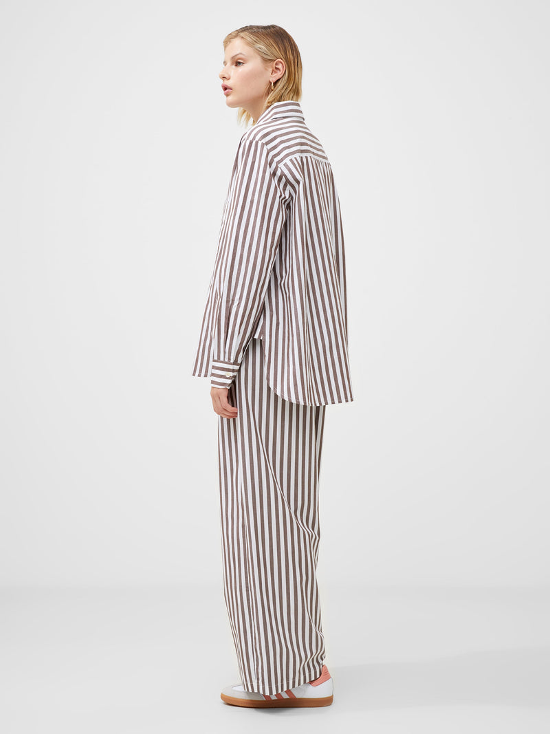 Stripe Poplin Popover Shirt