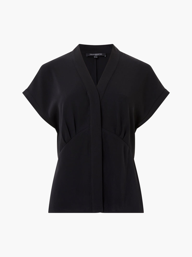 Carmen Recycled Crepe Blouse | French Connection EU