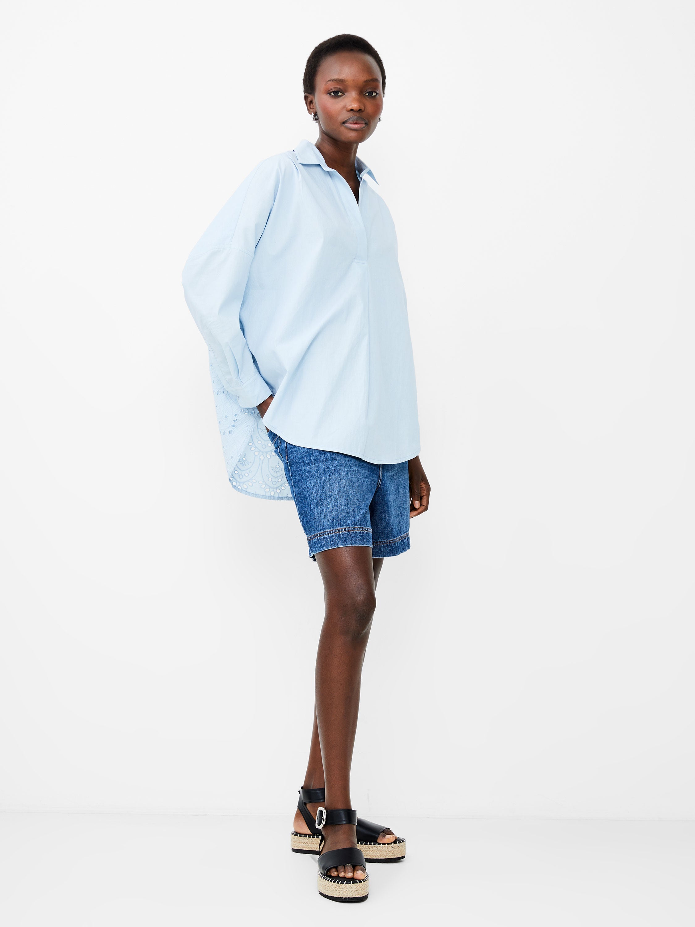 Appelona Broderie Anglaise Popover Shirt