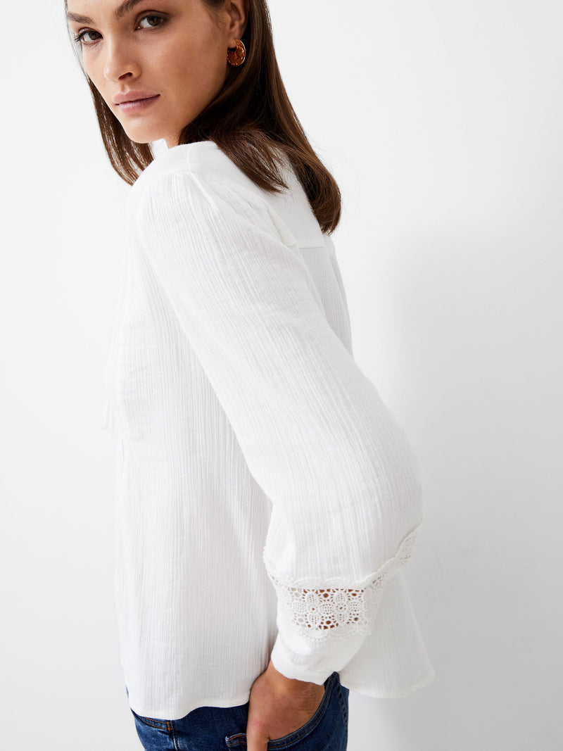 Boho Cheesecloth Long Sleeve Top