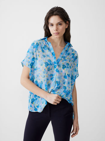 Gretha Georgette Printed Popover Shirt