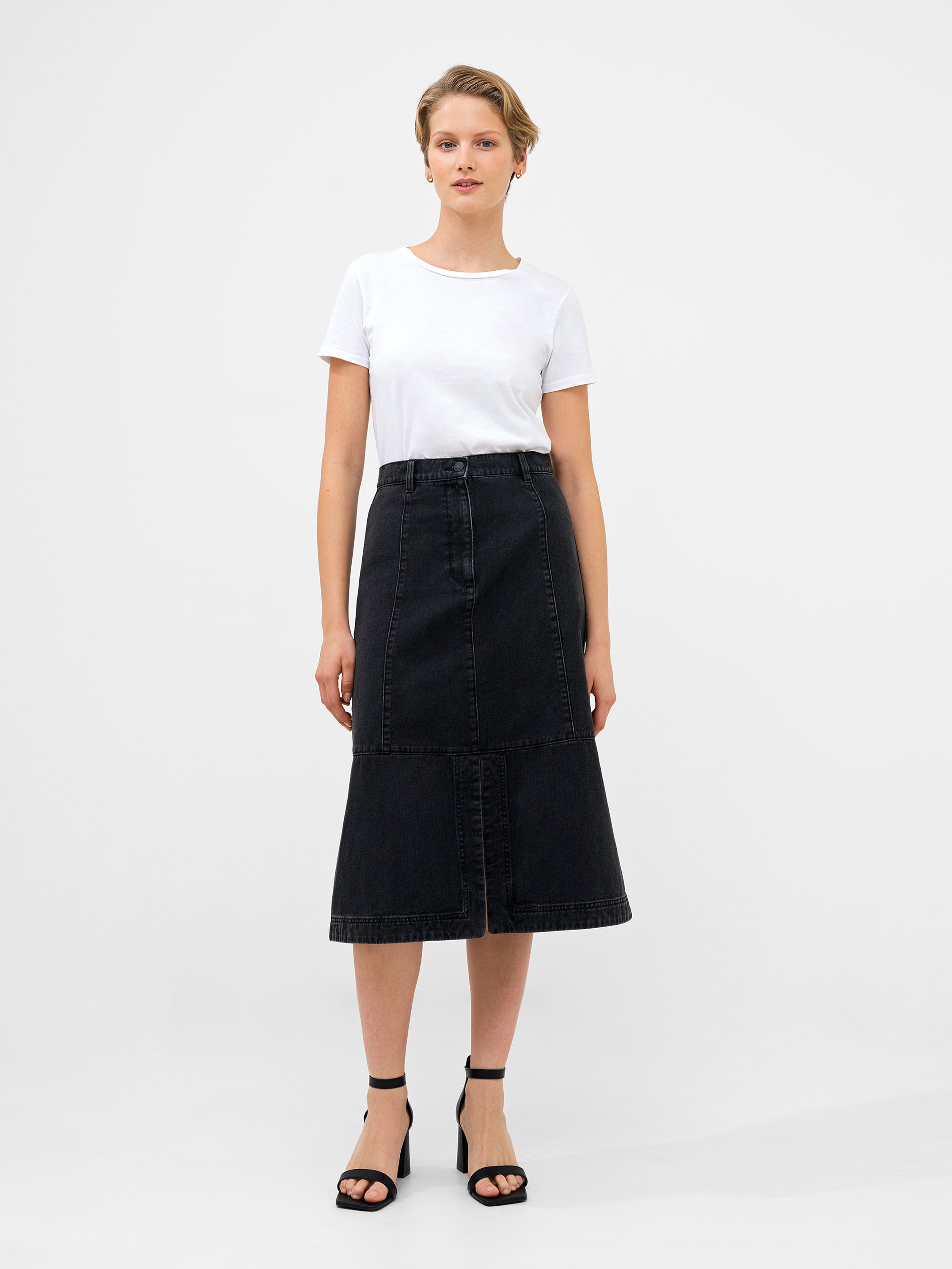 Denver Denim Midi Skirt