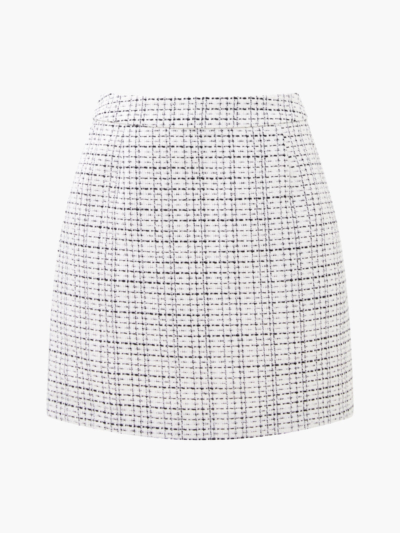 Metallic boucle clearance skirt