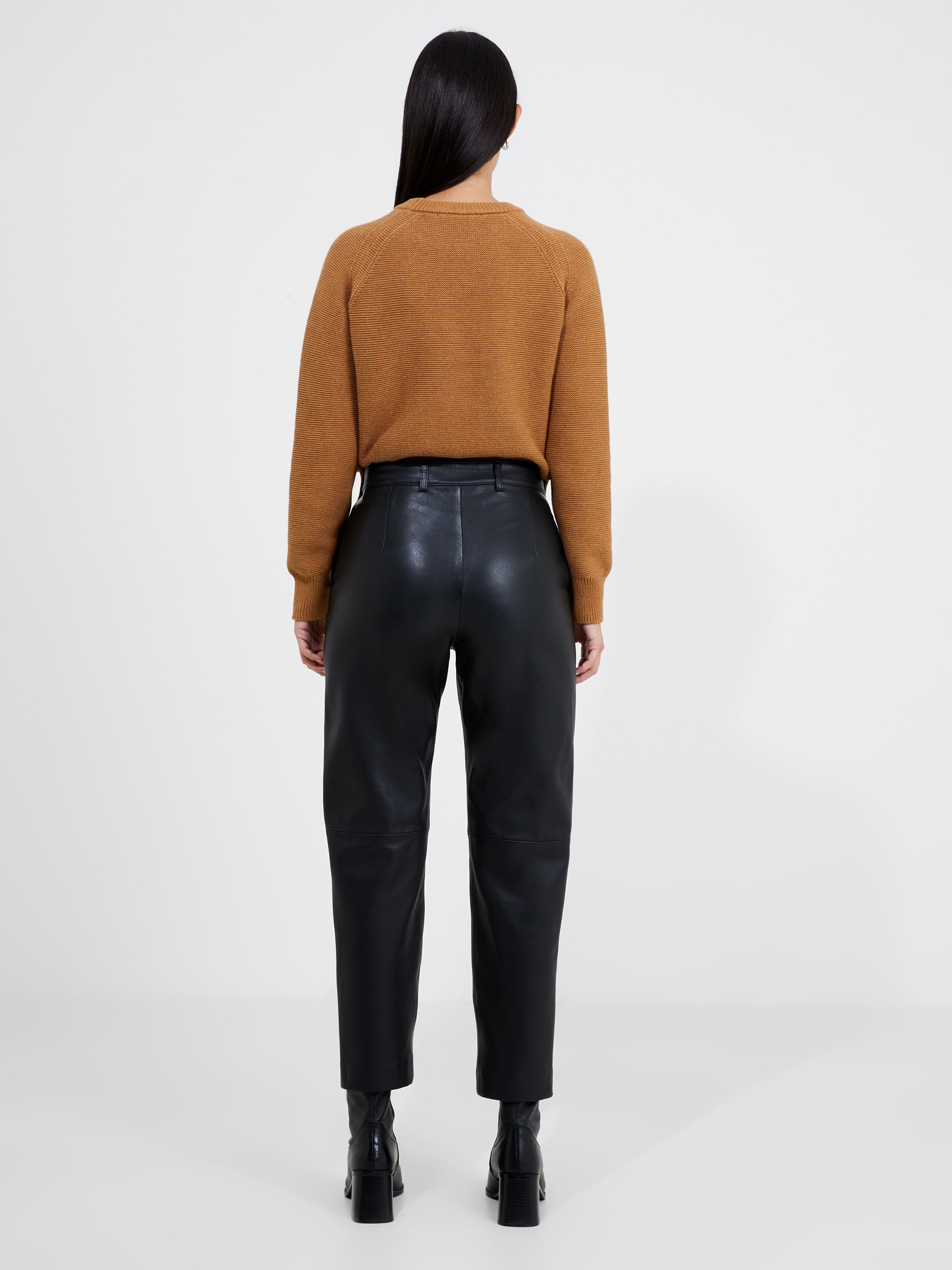 French connection leather store trousers