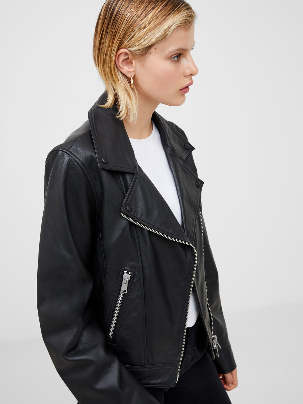 Connie Leather Biker Jacket | French Connection EU
