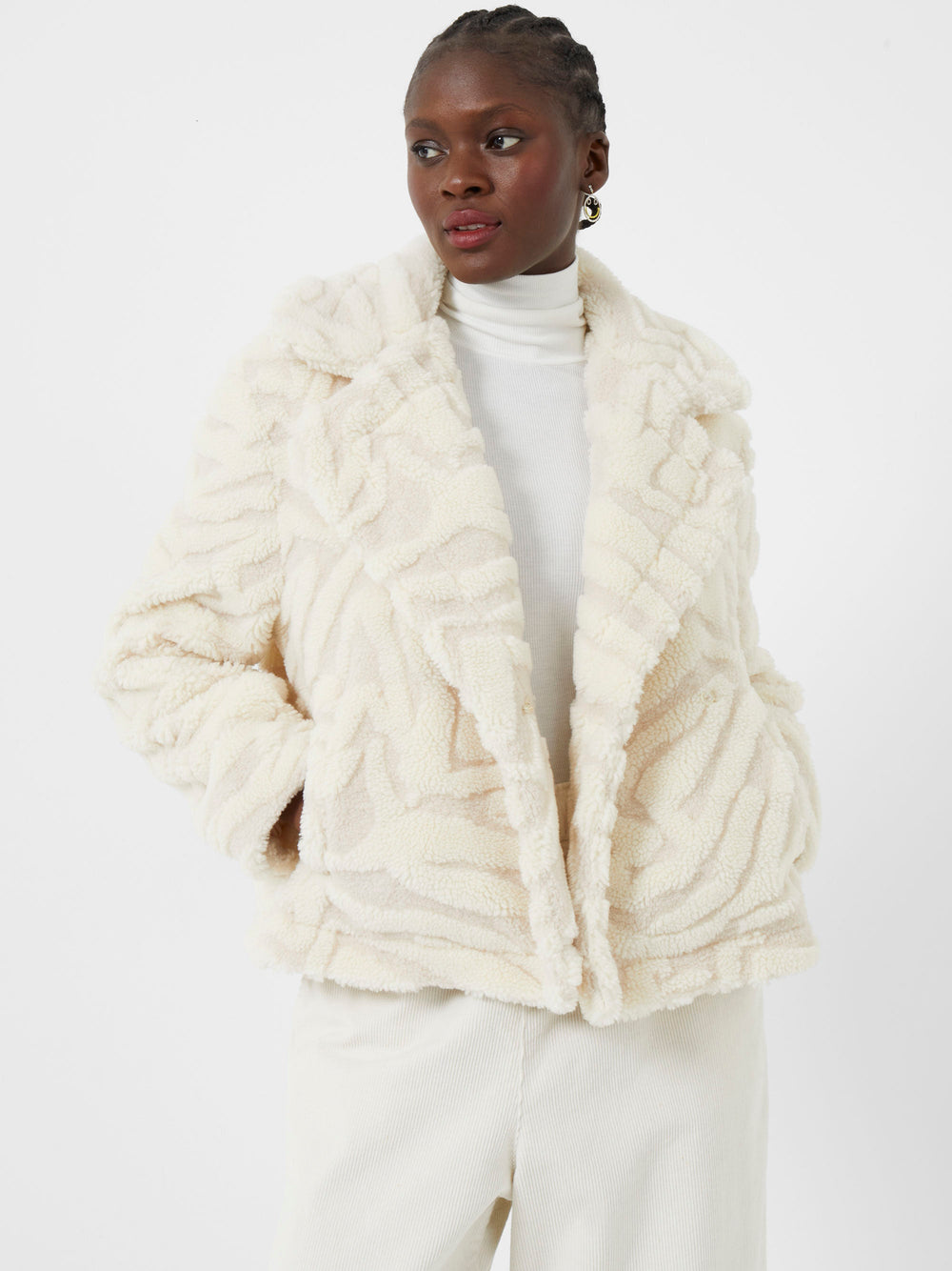 Borg sales cropped jacket