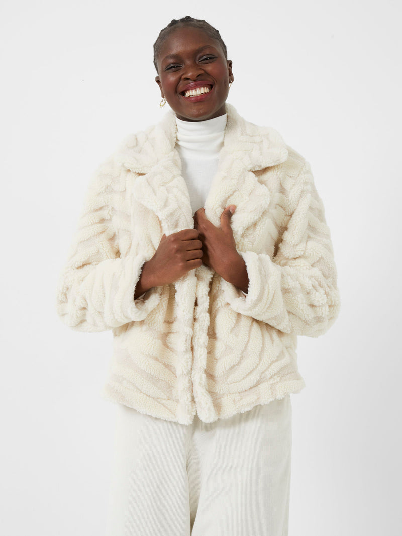 Borg sales jacket cropped