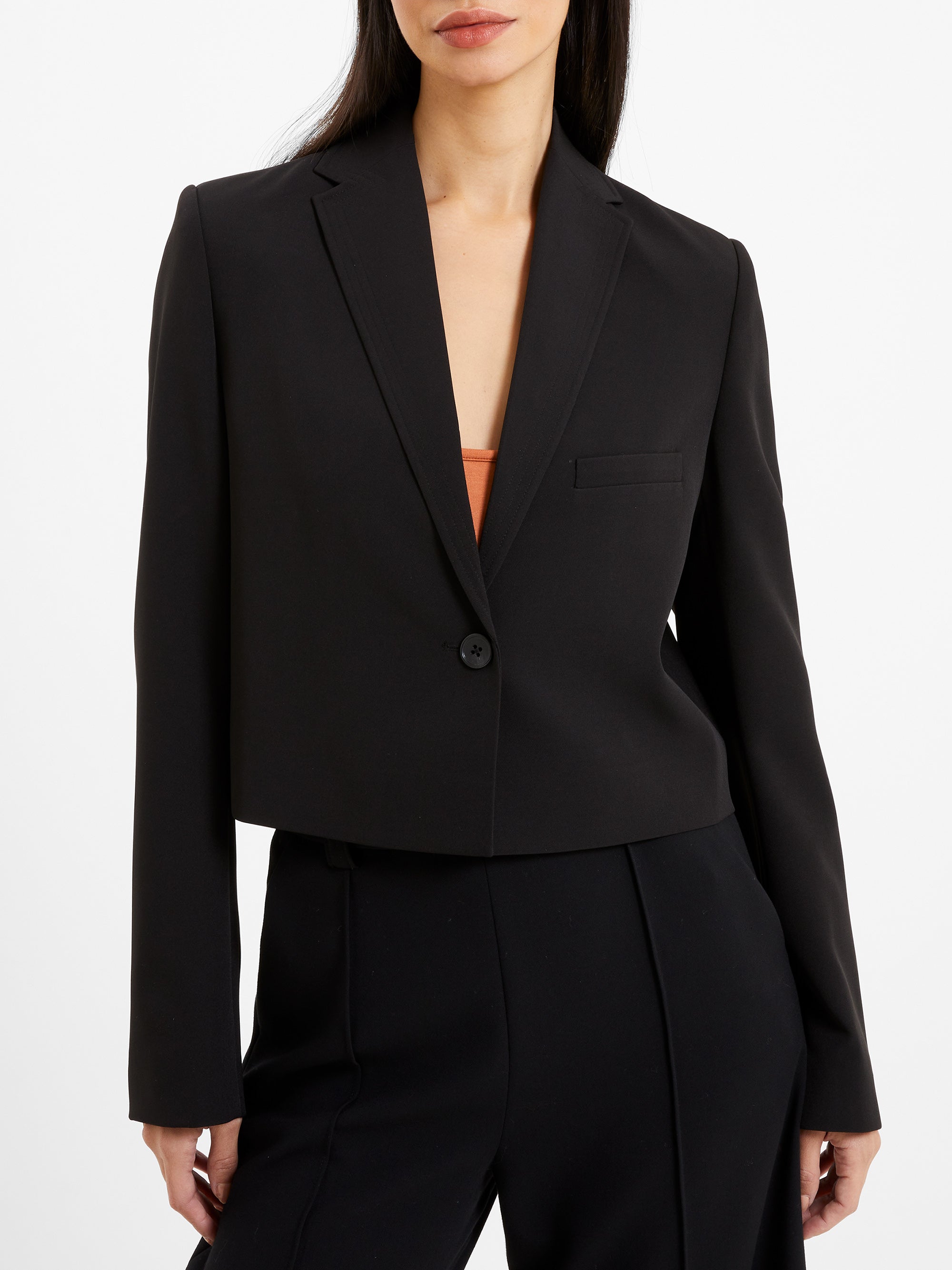 Echo Crepe Cropped Blazer