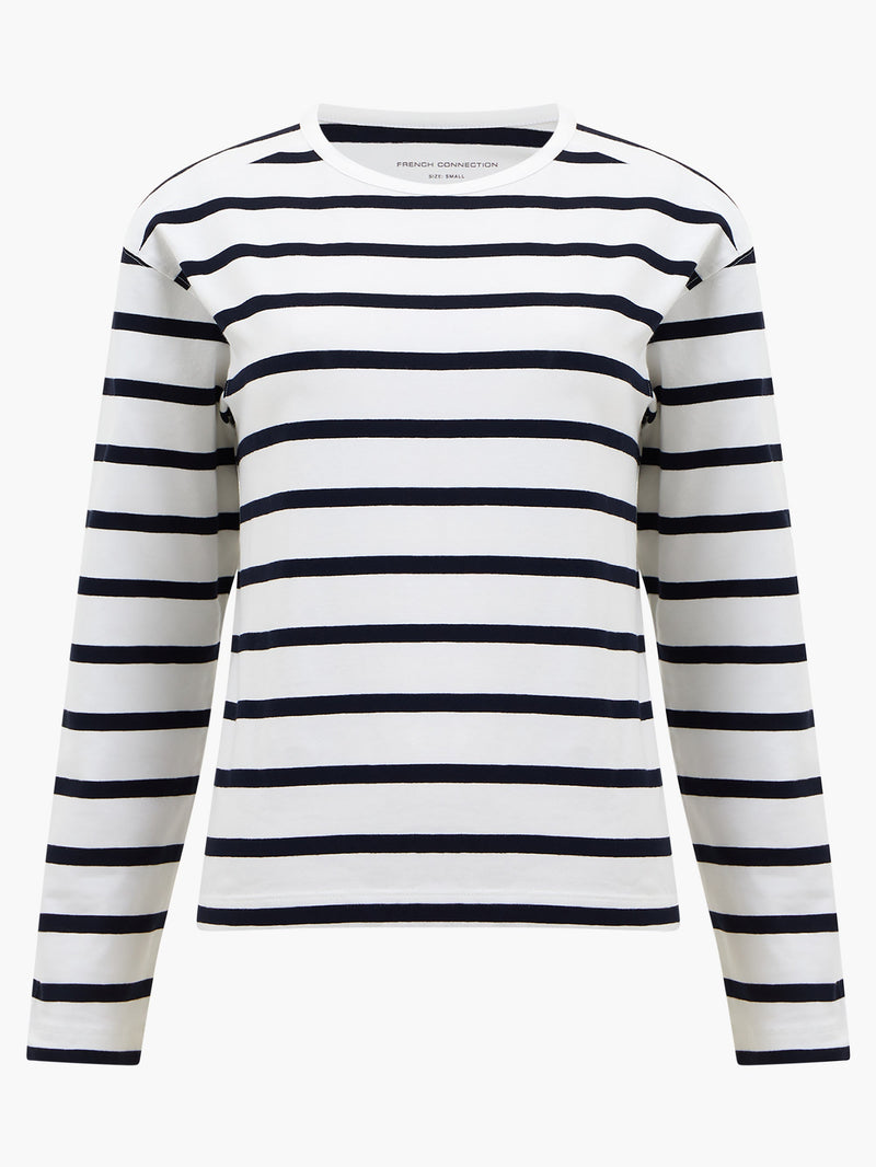 Rallie Stripe Slash Neck Top