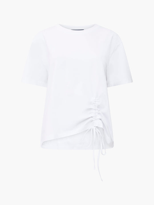 Rallie Cotton Rouched T-Shirt