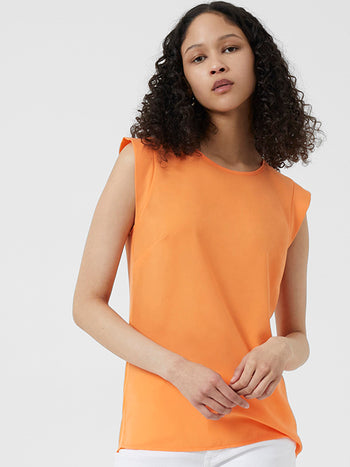 Crepe Light Capped Sleeve Top