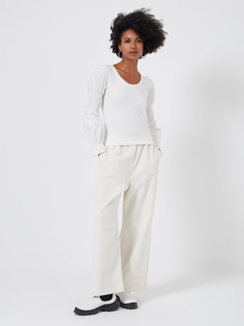 Tim Tim Solid Jersey Marie Sleeve Top