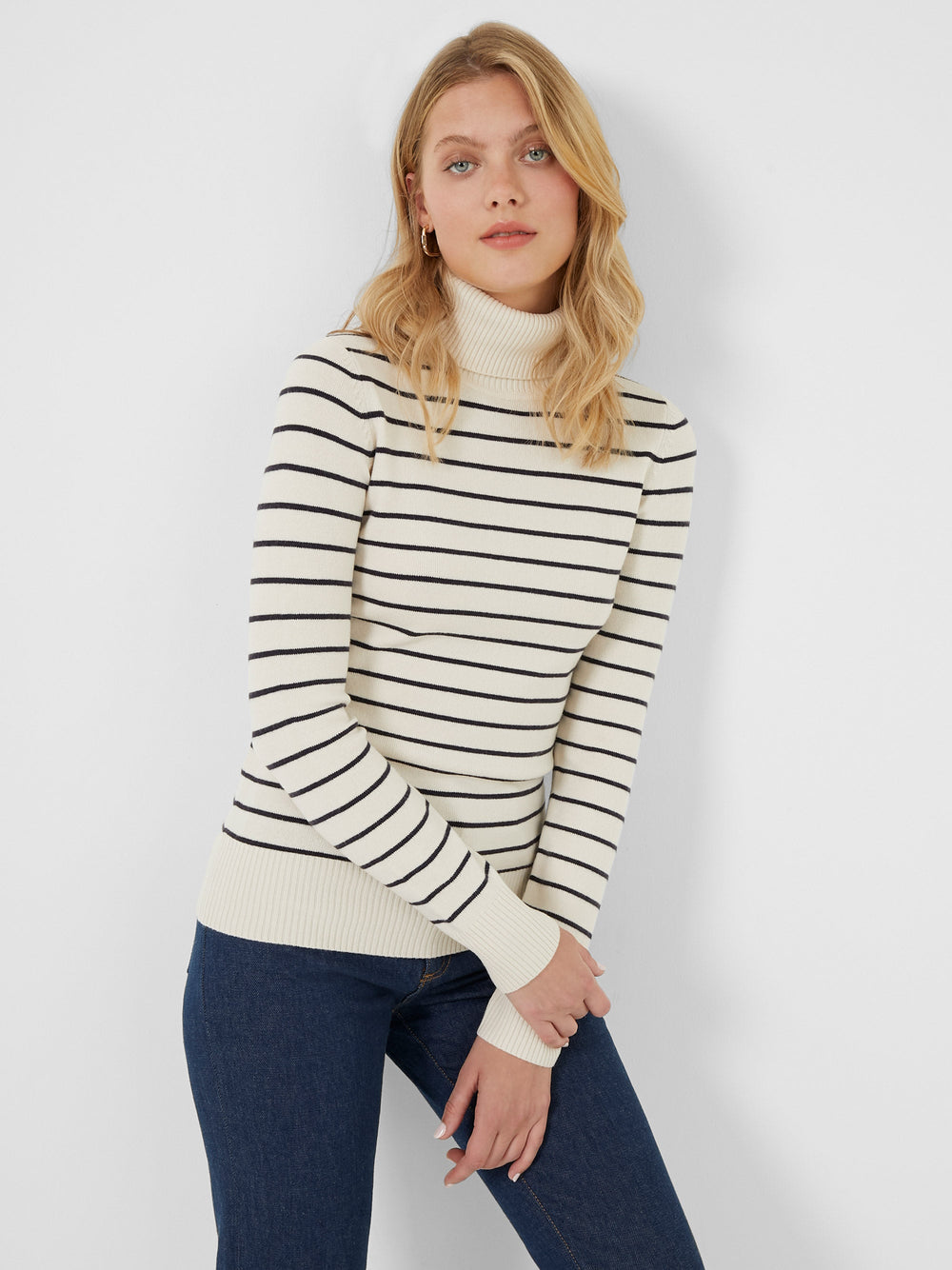 French connection flossy outlet mock neck jumper