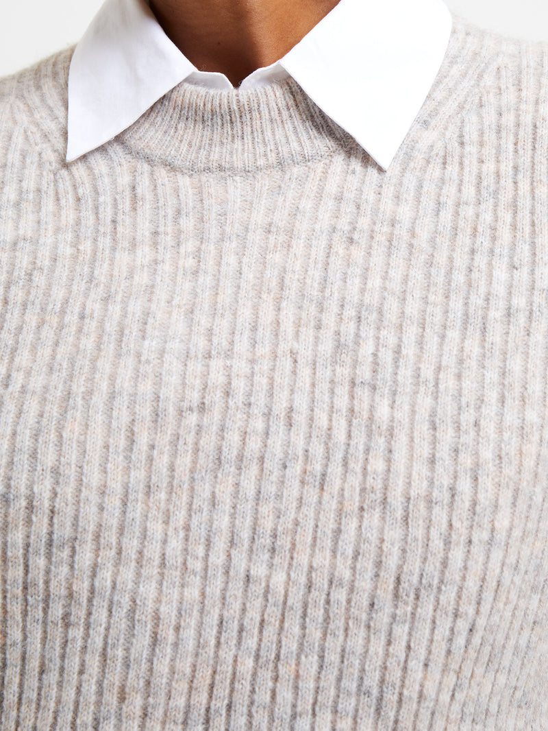 Vhari Knit Ribbed Crew Neck Sweater