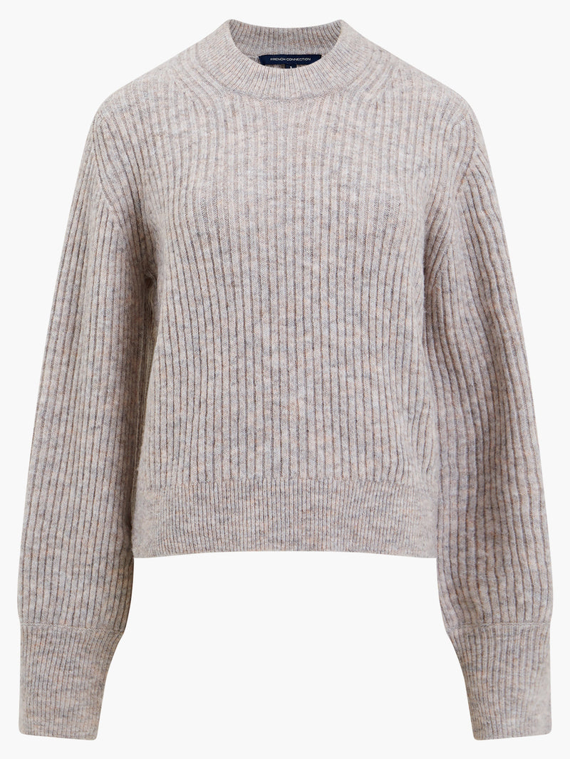 Vhari Knit Ribbed Crew Neck Sweater