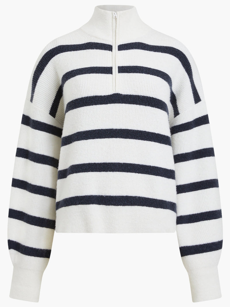 Striped half zip jumper hot sale