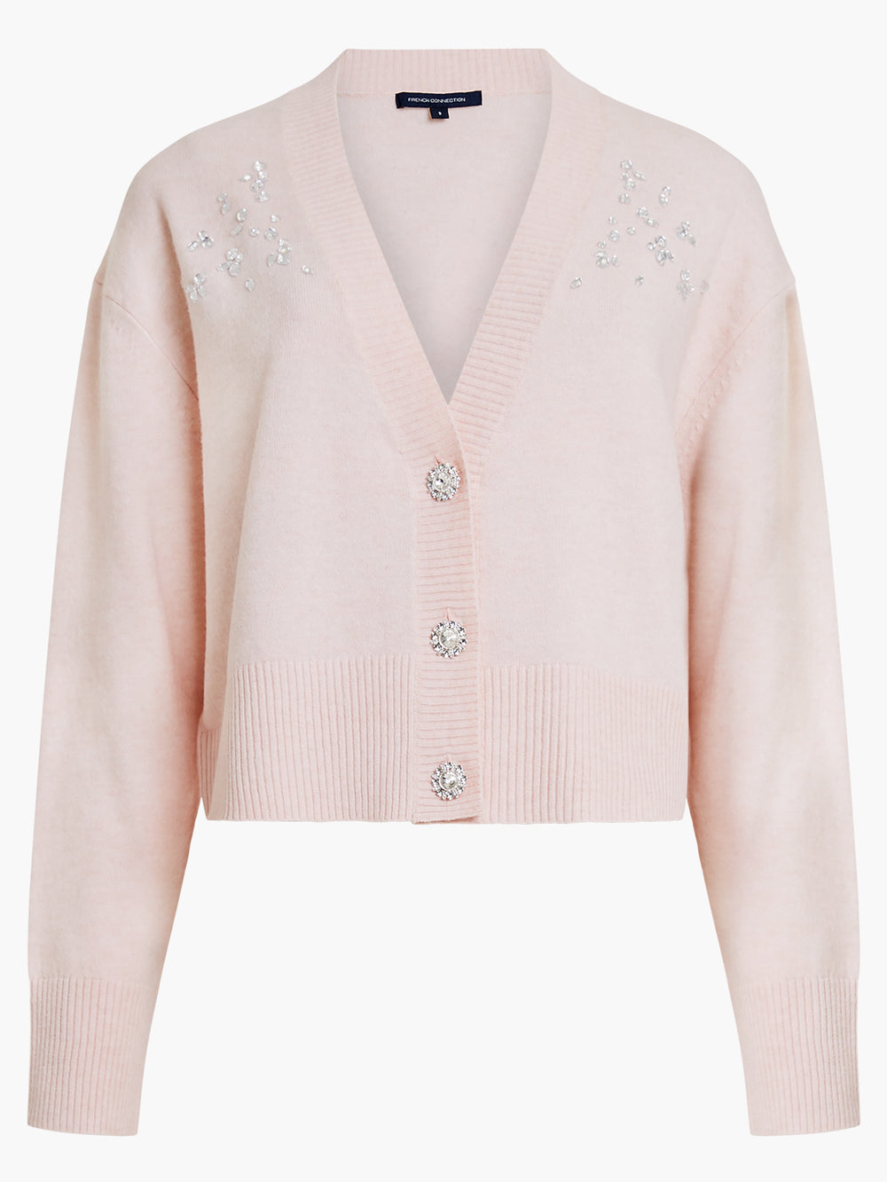 Vhari Recycled Diamante Embroidered Cardigan | French Connection EU