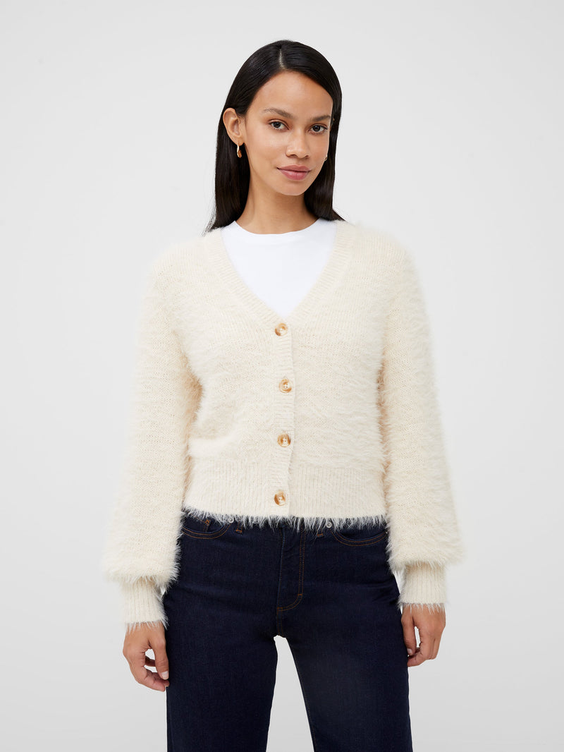 Ivory on sale fluffy cardigan