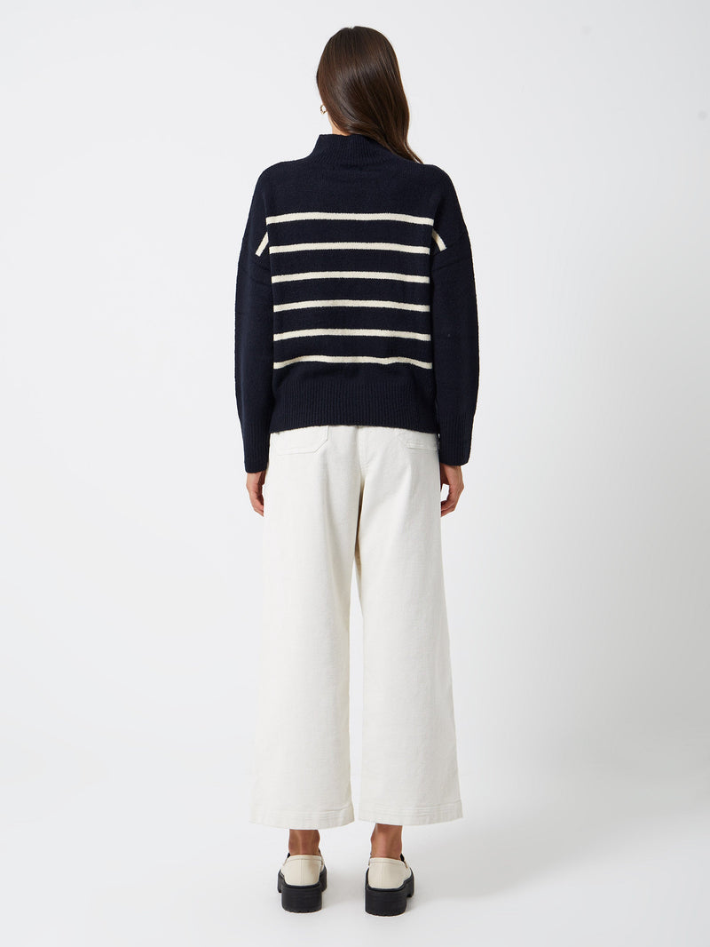 Funnel Neck Stripe Jumper