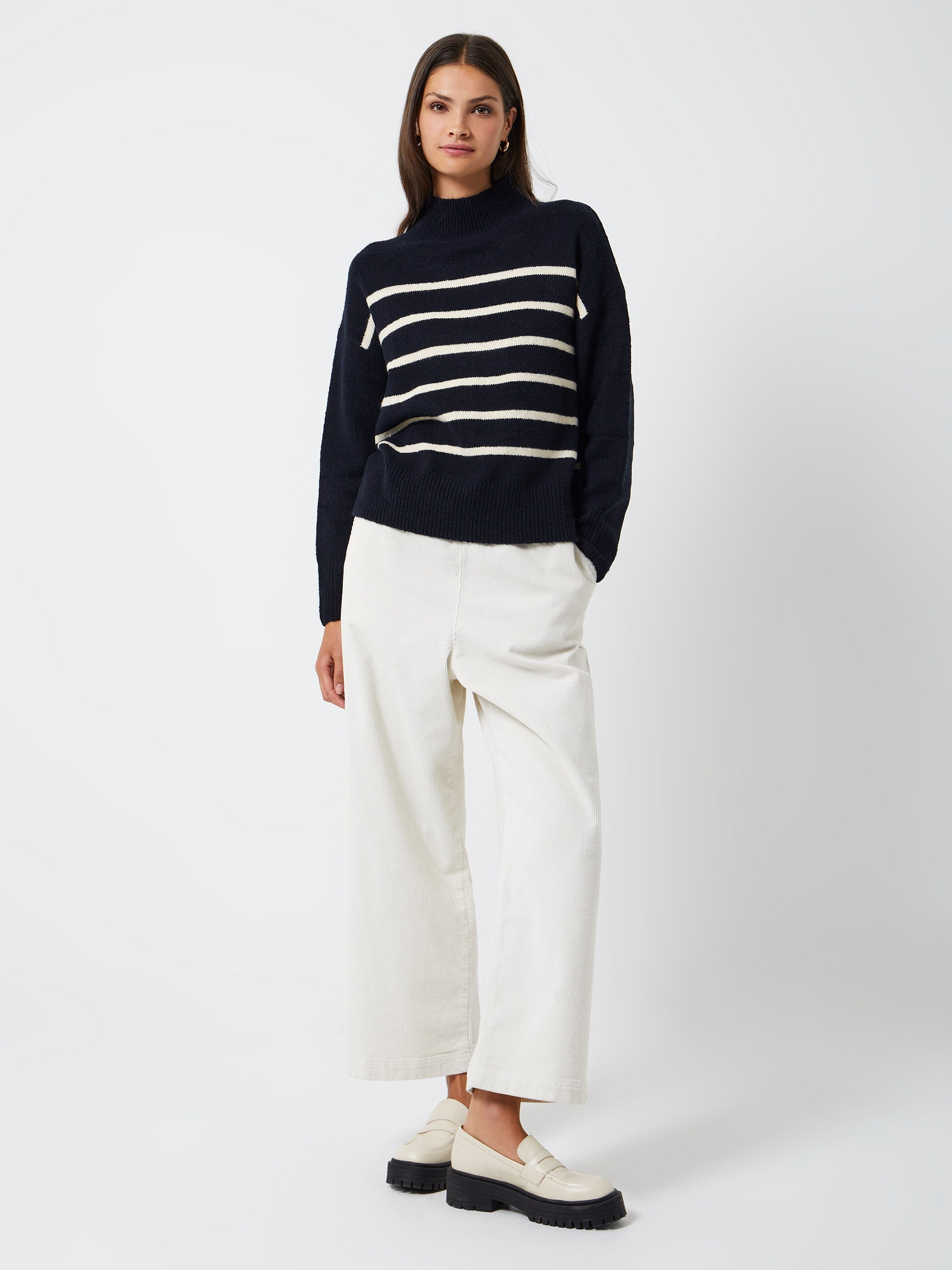 Funnel Neck Stripe Jumper