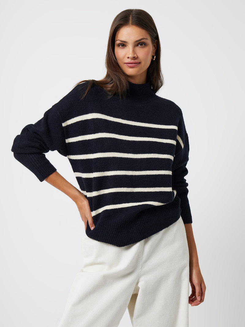 Funnel Neck Stripe Jumper