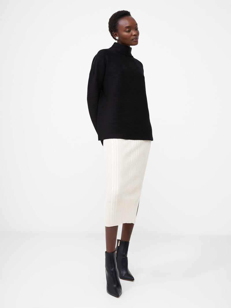 Mock v outlet neck jumper