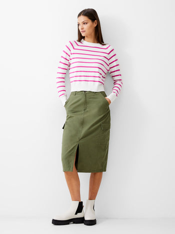 Core Raglan Stripe Crew Neck Jumper