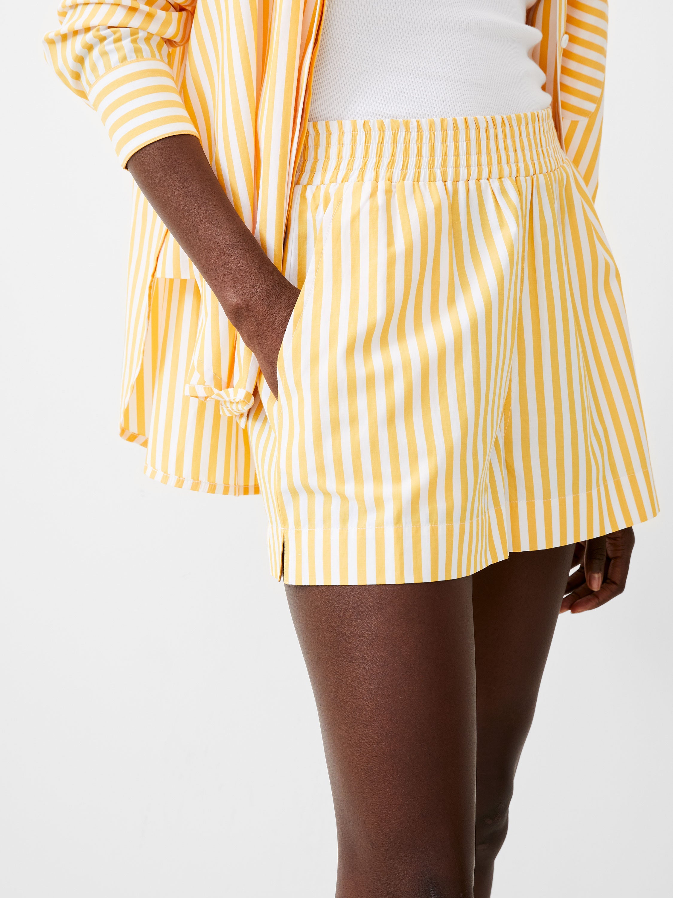 Stripe Shirting Shorts