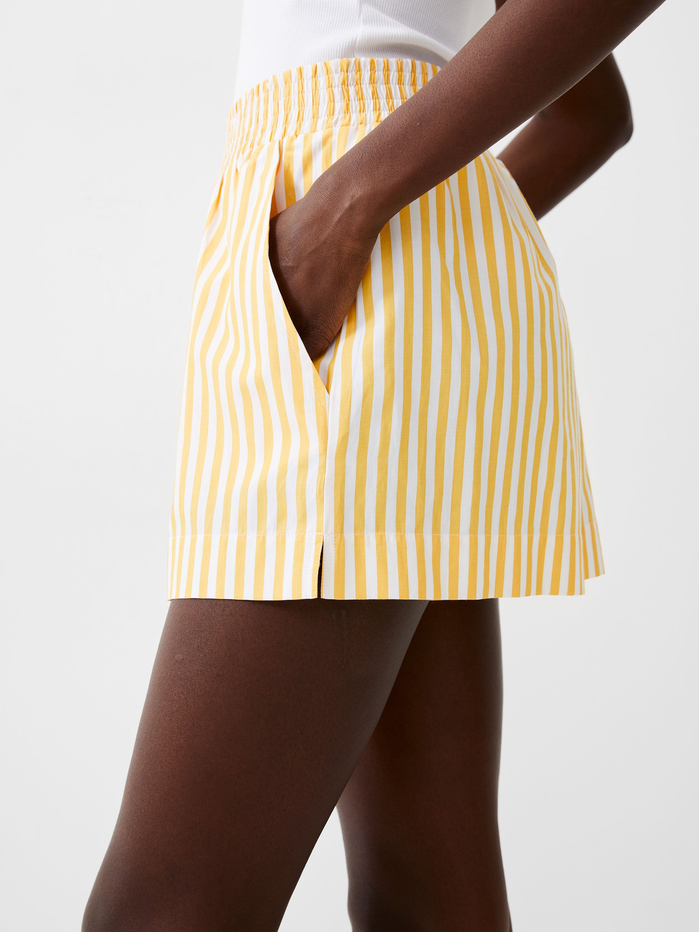 Stripe Shirting Shorts