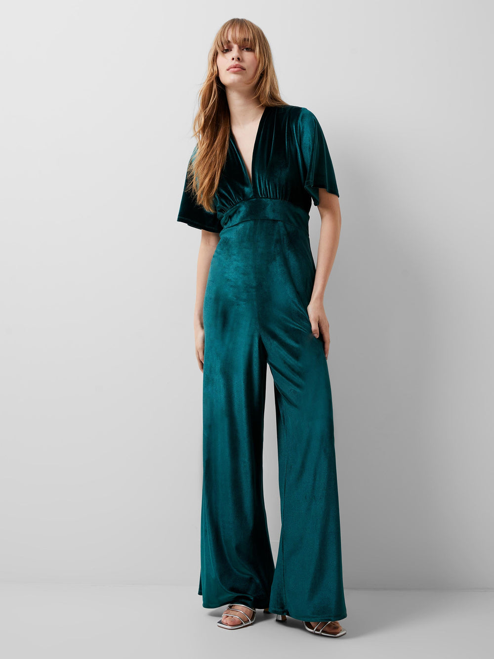 Sula Velvet Short Sleeve Jumpsuit French Connection EU