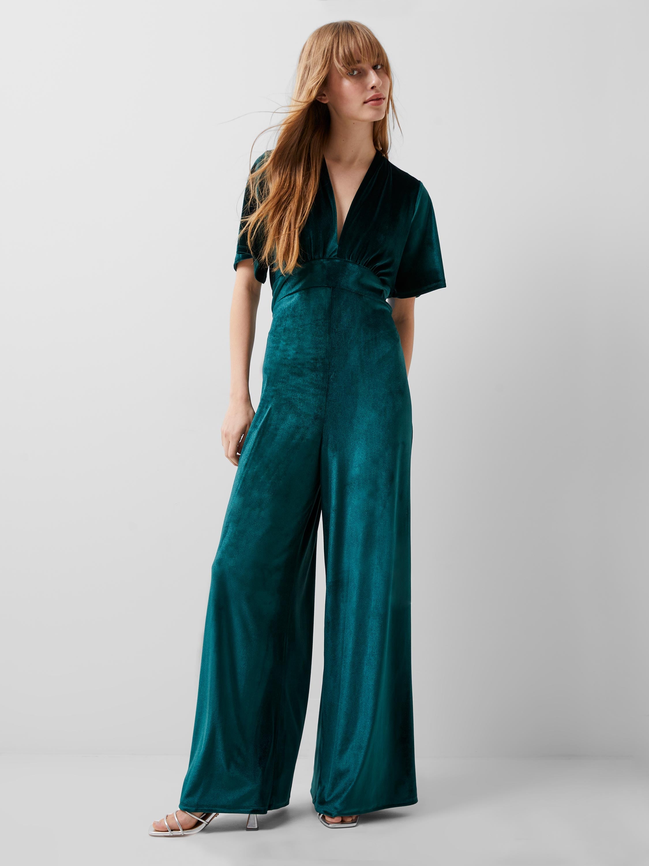 Sula Velvet Short Sleeve Jumpsuit