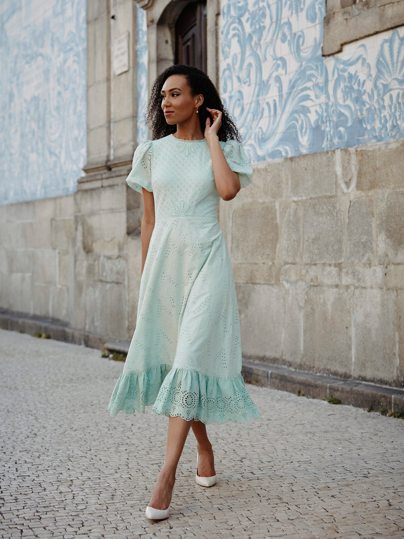 French connection shop broderie anglaise dress