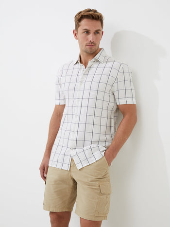 Short Sleeve Tonal Check Shirt