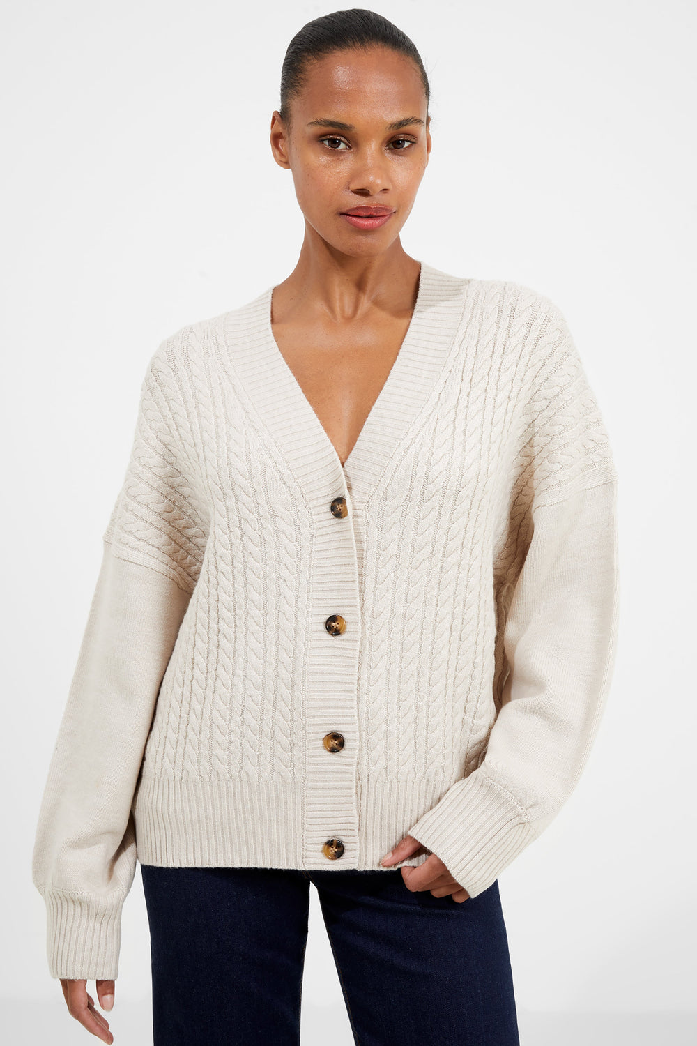 Babysoft Cable Knit Cardigan | French Connection EU