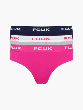 3 Pack FCUK Logo Thongs