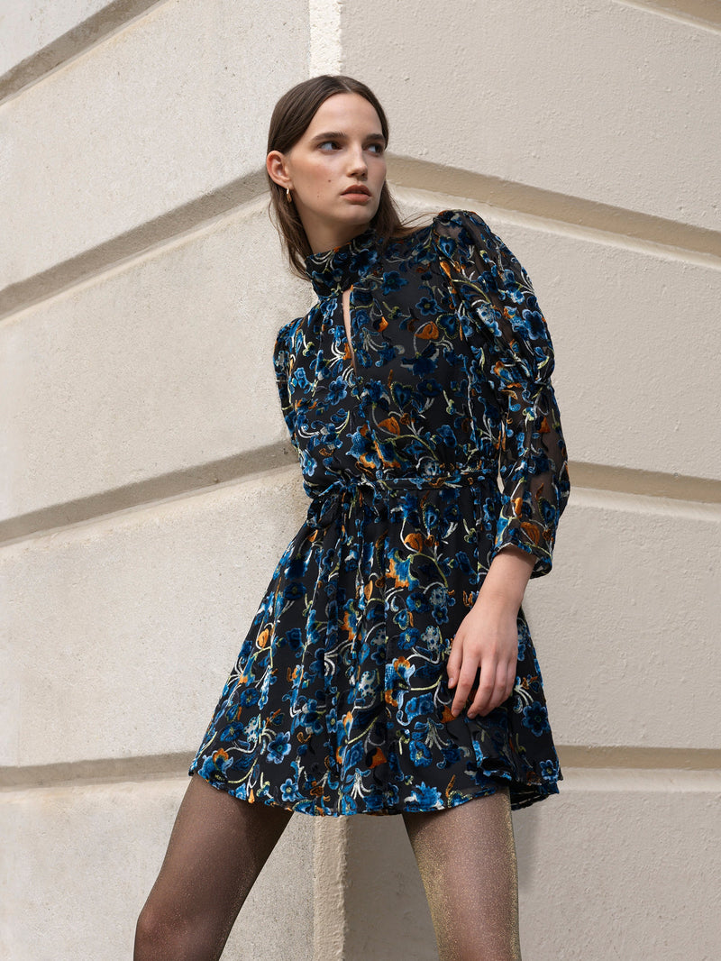 French connection deals blue floral dress