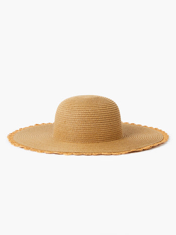 Scalloped Edge Straw Hat