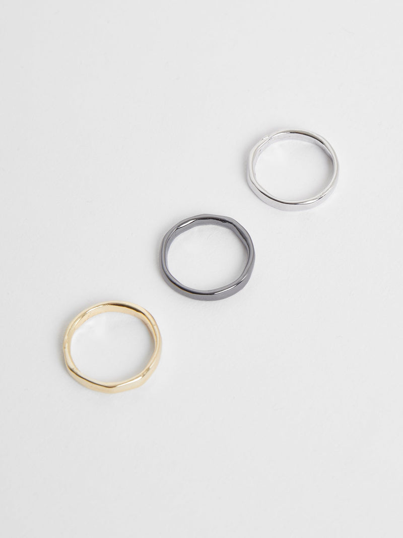 3 Pack Organic Shaped Rings