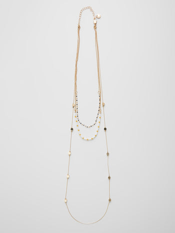 Elongated Multi-Strand Necklace