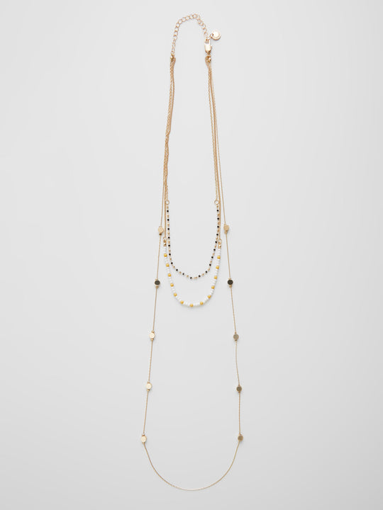 Elongated Multi-Strand Necklace