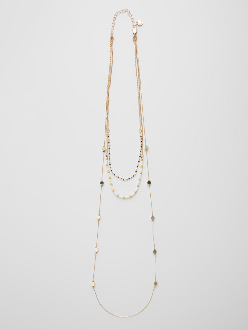 Elongated Multi-Strand Necklace