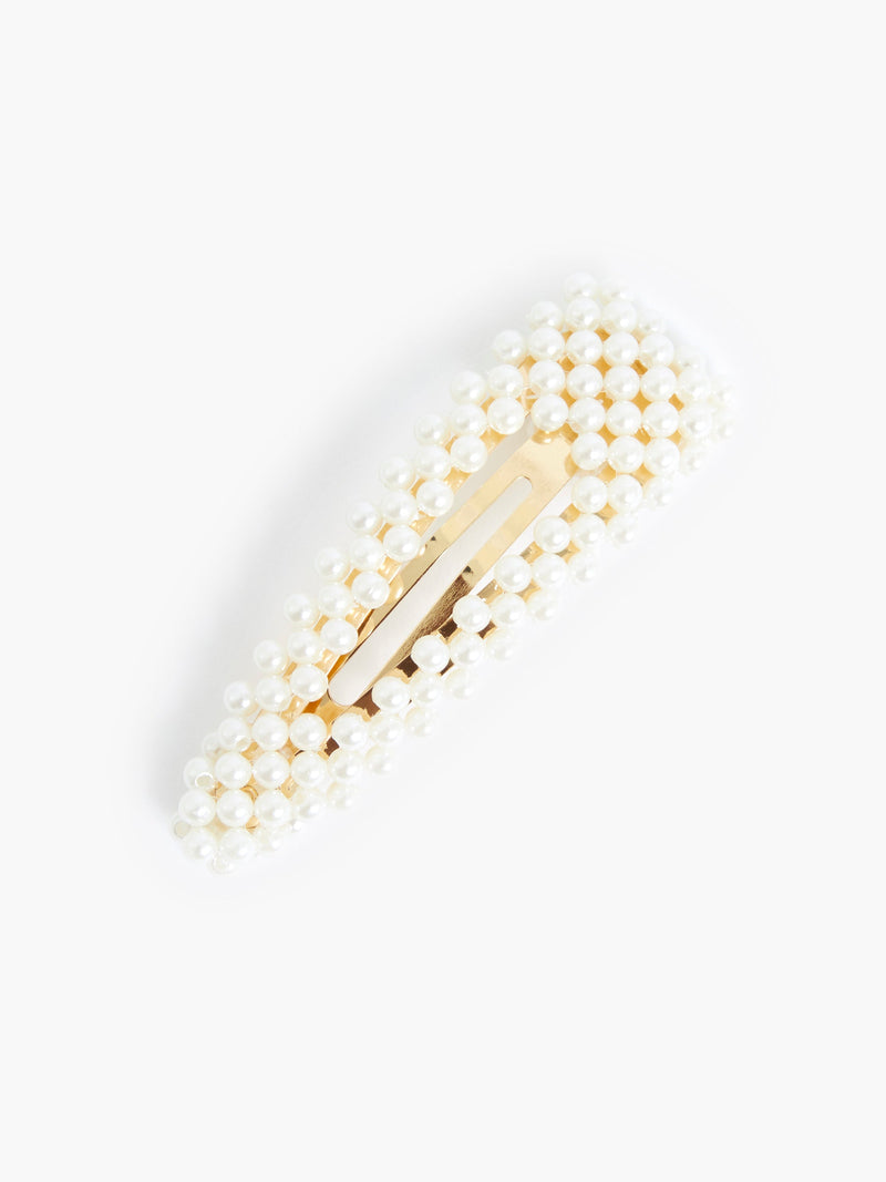 2020 Pearl Embellished Square Hair Clip