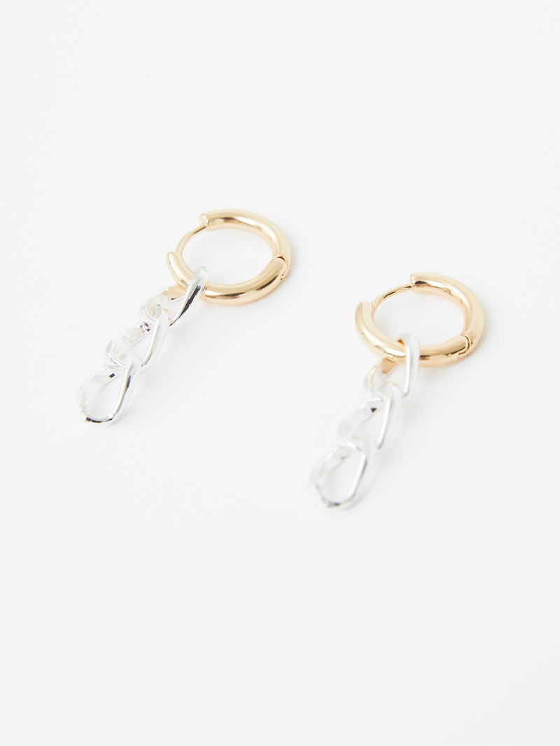 Huggie Chain Link Earrings