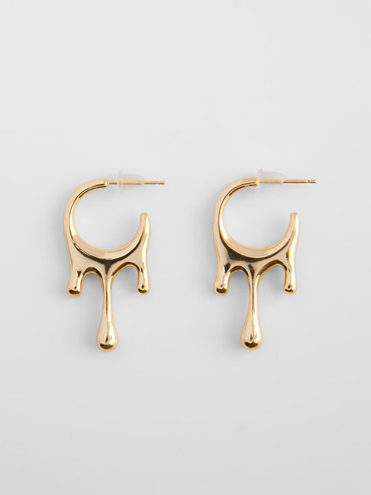 Melting Metal Hoop Earrings