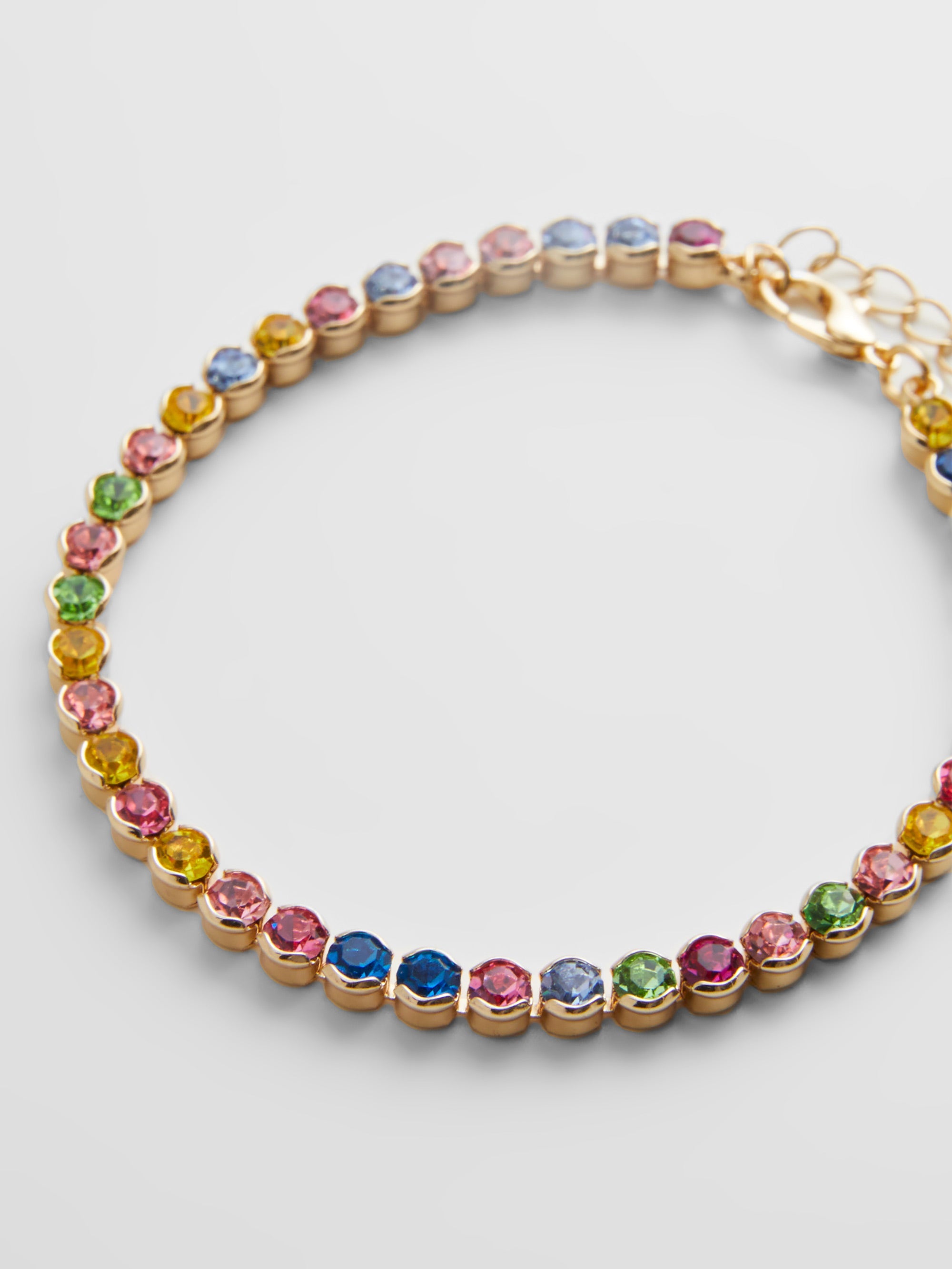 Rainbow Mixed Diamante Bracelet